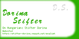 dorina stifter business card